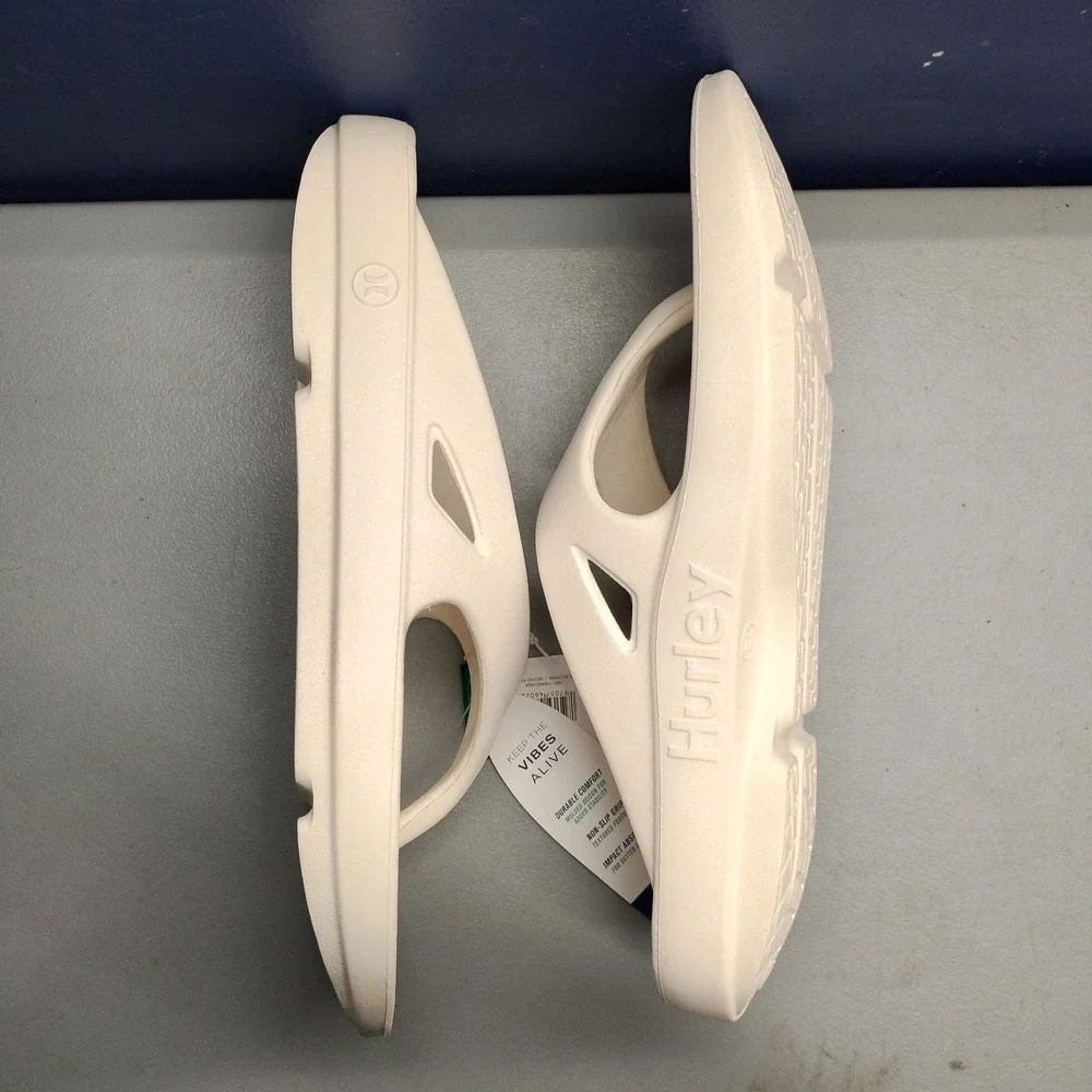 Hurley Flip Flop Sandals‎ Mens US 12 White Non Slip Grip Durable Comfort Slip On